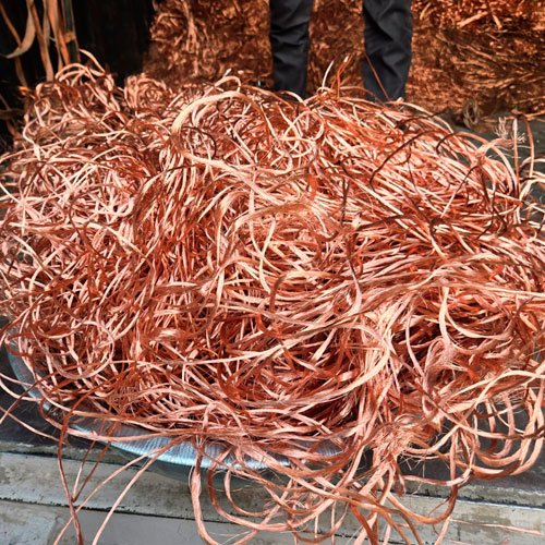 Bright copper wire recovered from cable stripping